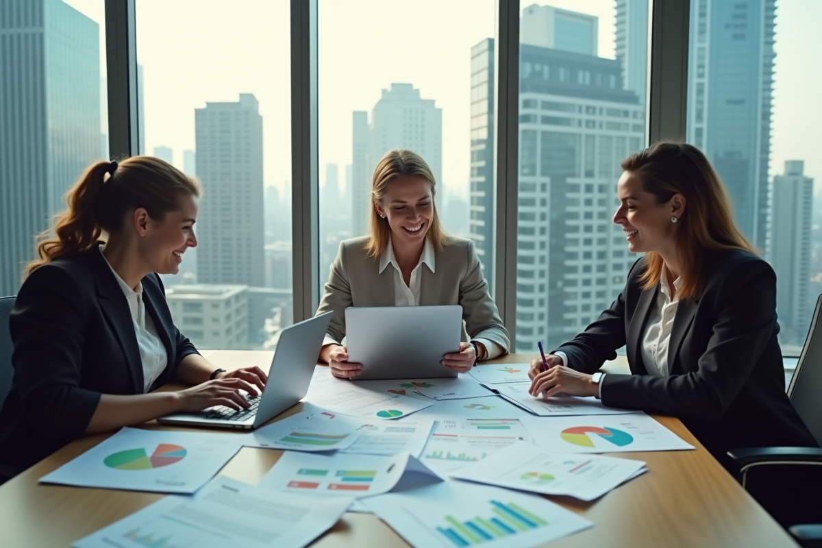 Groupe de professionnels en réunion de travail